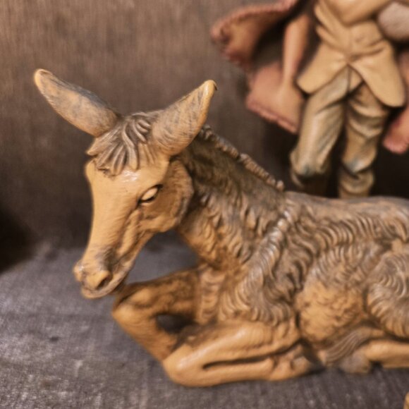 Gorgeous, 13 figure, Vintage, FONTANINI (5 Inch) Nativity scene with Creche - Picture 6 of 16